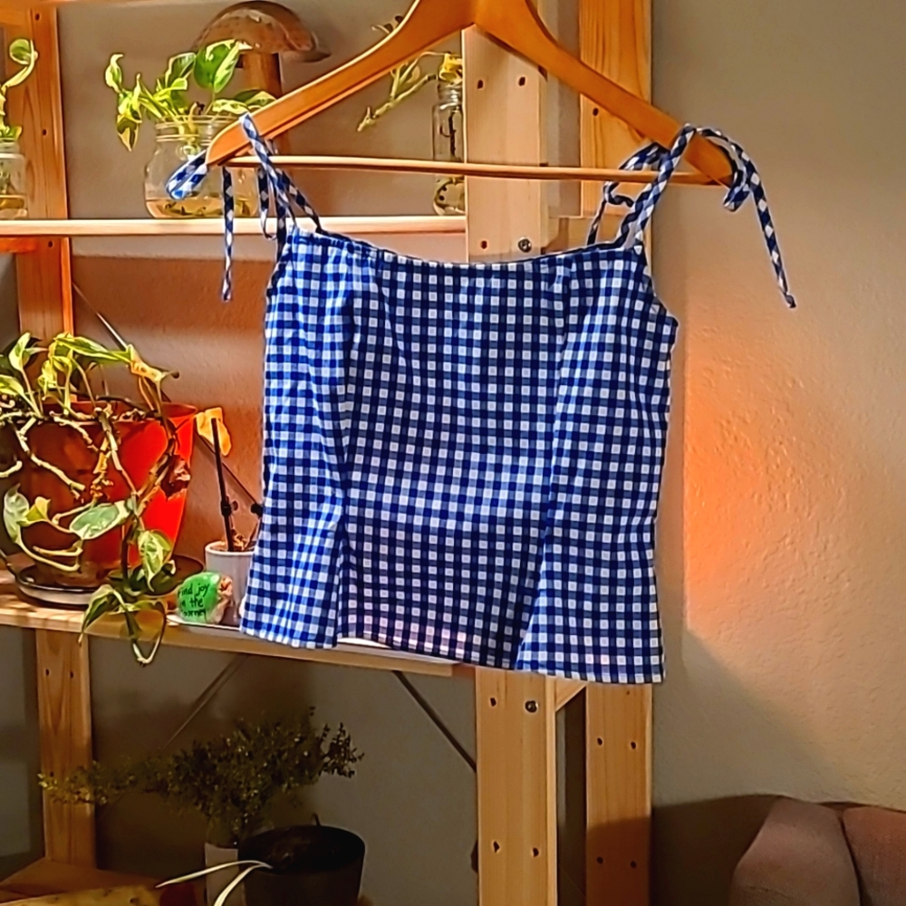 Summery Gingham Bustier Top